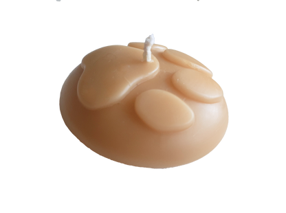 Paw print candle